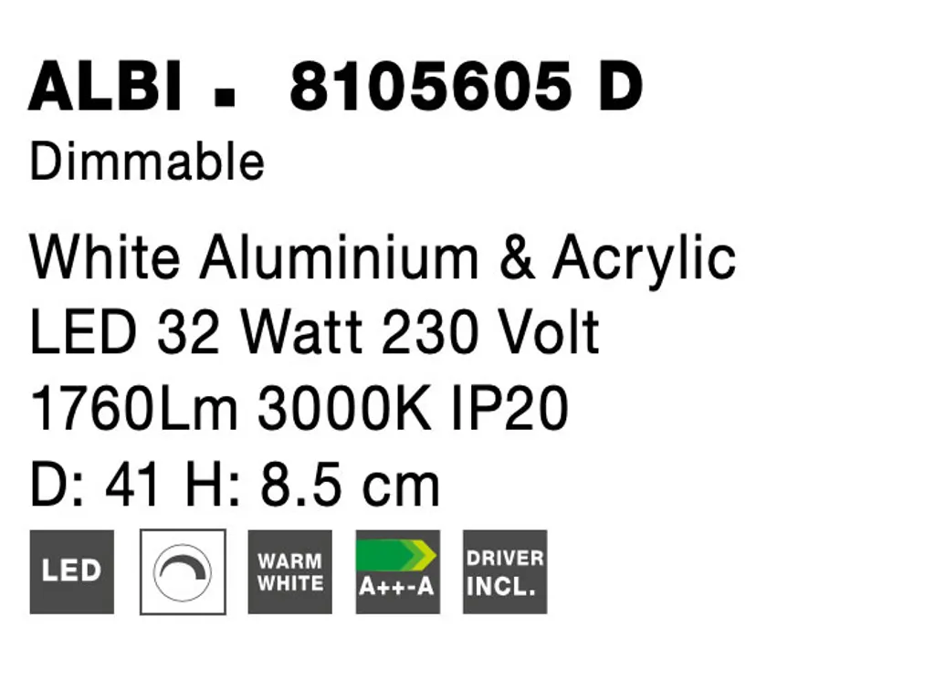 Plafonnier Nova Luce ALBI : Solution Éclairage Anti-Éblouissement LED