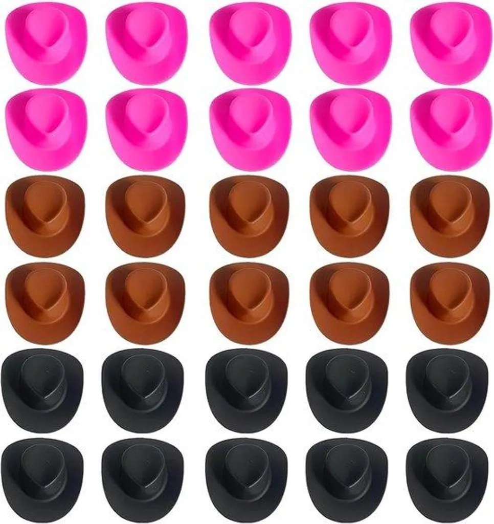 Lot de 30 chapeaux de cow-boy miniatures pour réussir votre déco de soirée
