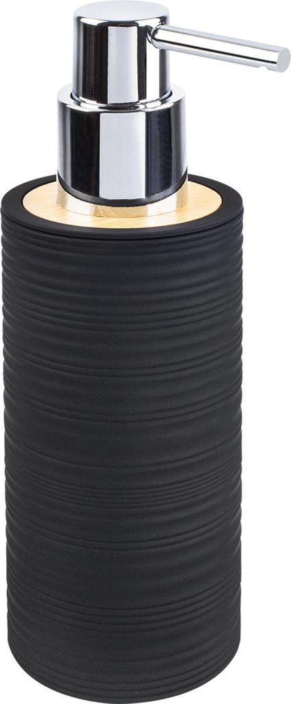 Badezimmer Flüssigseifenspender 300 ml stehend schwarz chrom elegant