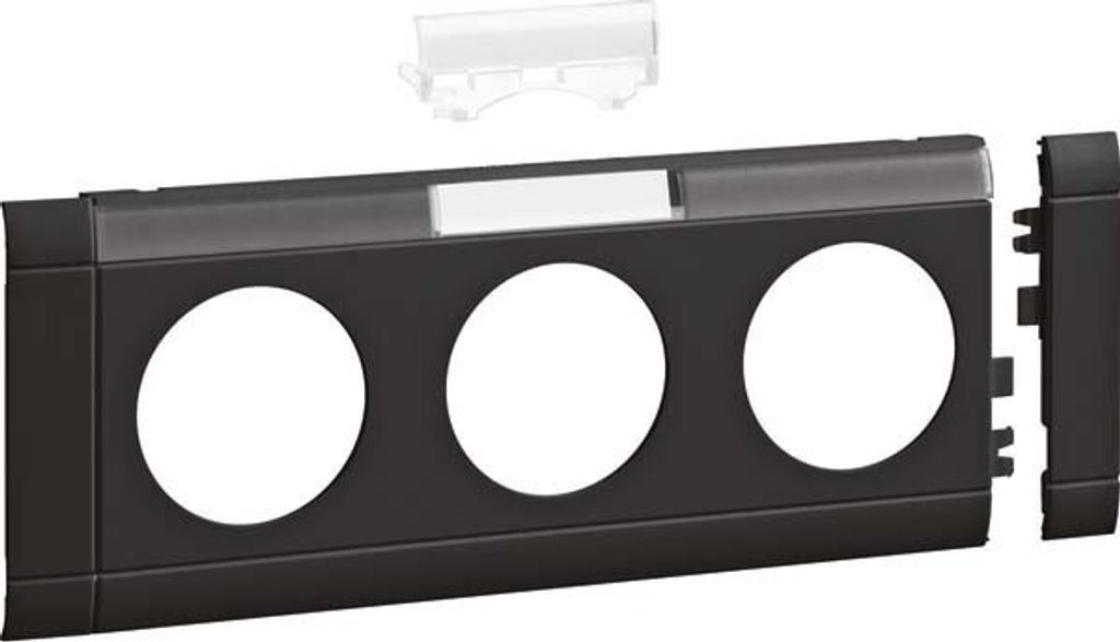 HAGER Blende 3-f STD beschriftbar hfr OT 80 sw GB080319011