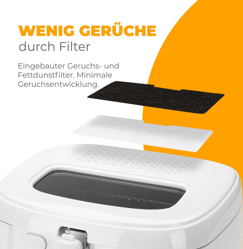 Brandt FRI30X - Klassieke friteuse 2,5 l olie - uitneembare container en deksel - capaciteit 1 kg friet - 1600 W - controlevenster - thermostaat instelbaar van 130 tot 190 °C - metalen vetfilter