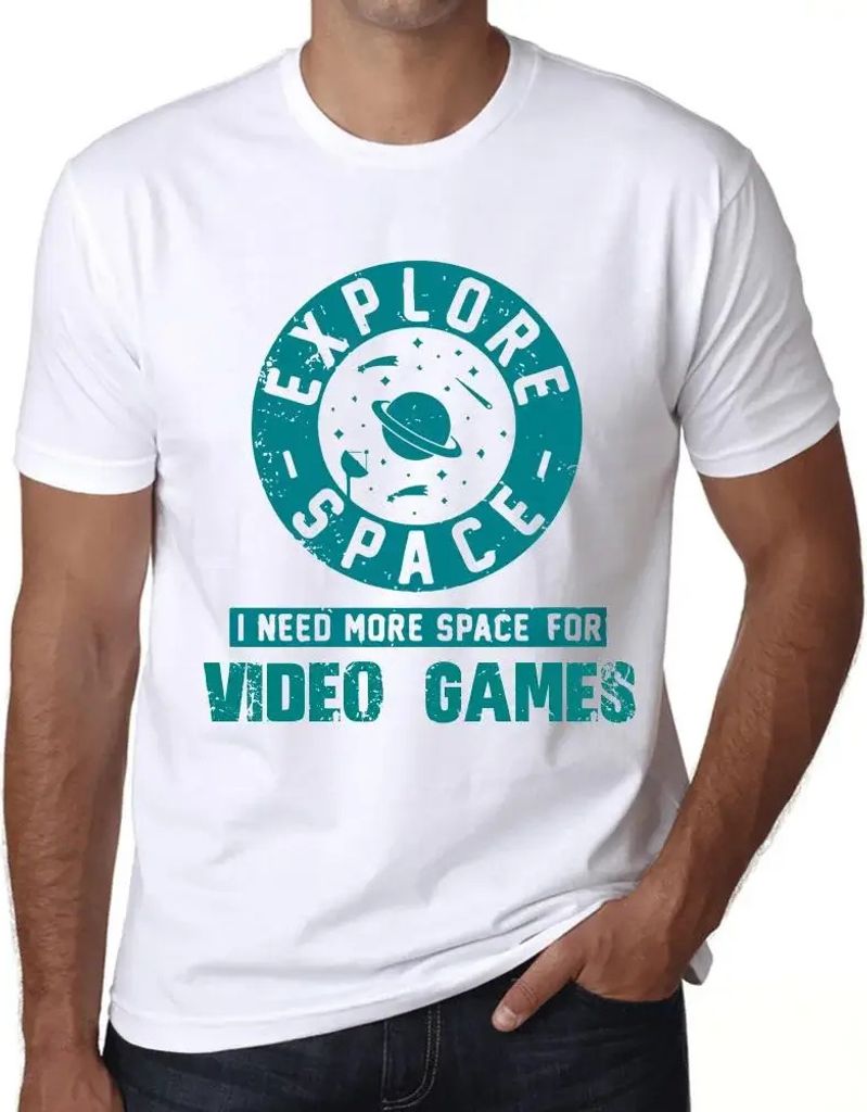 Herren Grafik T-Shirt Raum erforschen ich brauche mehr Platz für Videospiele – Explore Space I Need More Space For Video Games – Öko-Verantwo...