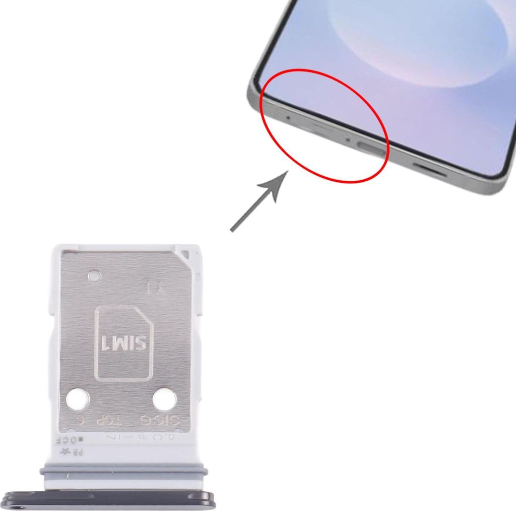Für Samsung Galaxy S25 Edge SIM Karten Tray Dual SIM Schwarz Ersatzteil
