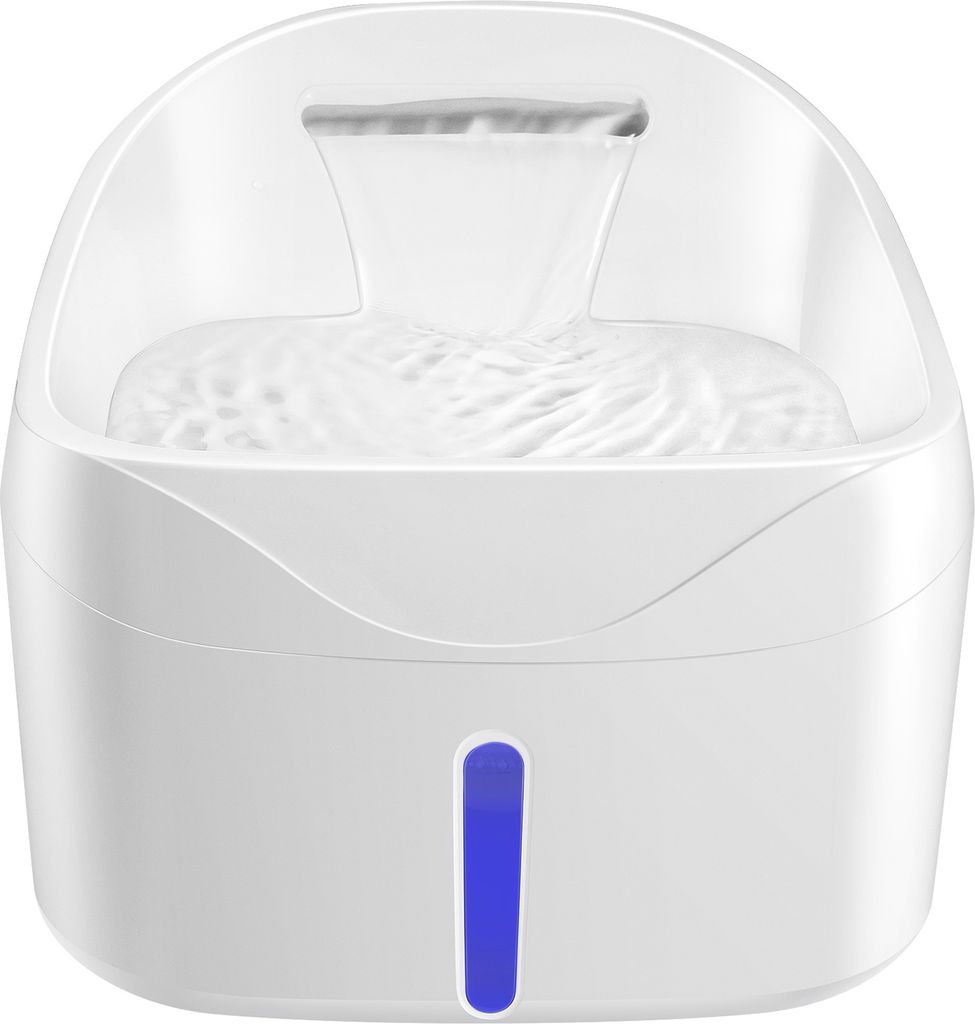 Automatischer Wasserspender fuer Katzen und Hunde mit Burnout-Praeventionspumpe, ultra-leiser Haustier-Trinkbrunnen fuer Katzen und Hunde, LED-Licht