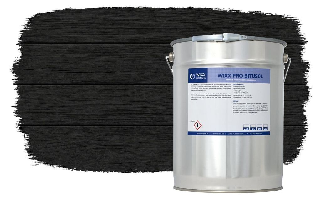 Wixx PRO Bitusol Zwart - Zwart - 2,5L Productafbeelding 