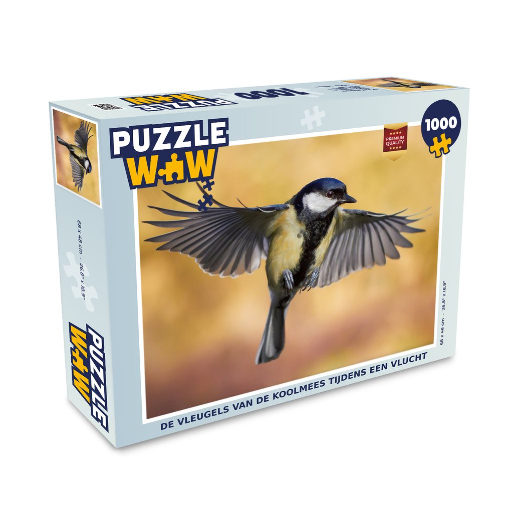 MuchoWow Puzzle 1000 Teile Die Schwingen der Kohlmeise im Flug - Erwachsene - Rätsel