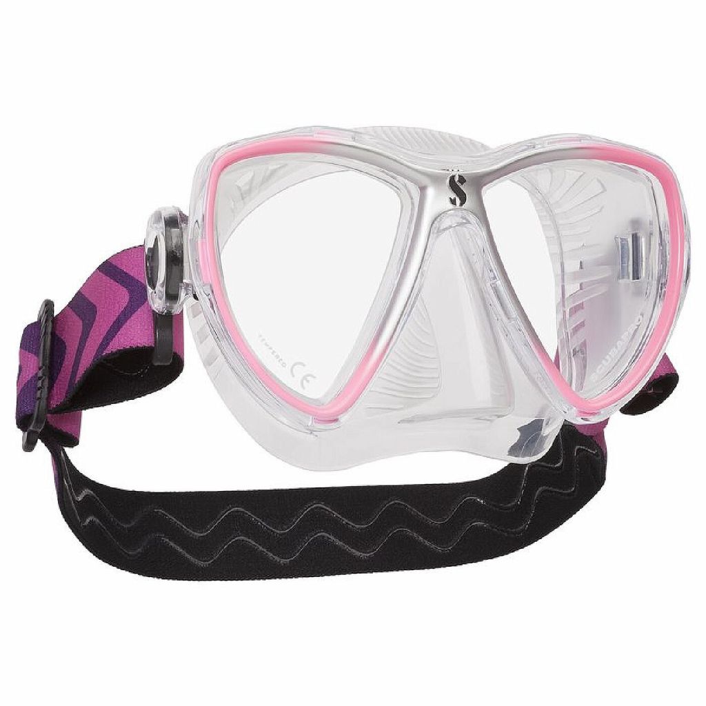 Scubapro Synergy Mini Tauch- und Schnorchelmaske für schmale Gesichter, Farbe:pink/rosa
