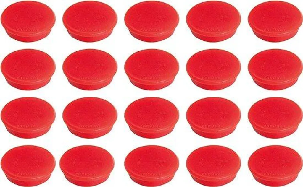 Aimant 24 mm rouge 300 g lot de 10 pièces pour tableau magnétique