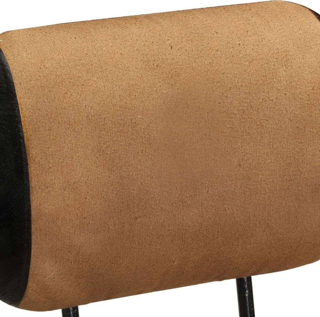 Tabouret de bar stable et robuste en cuir de chèvre marron - Pack de 2