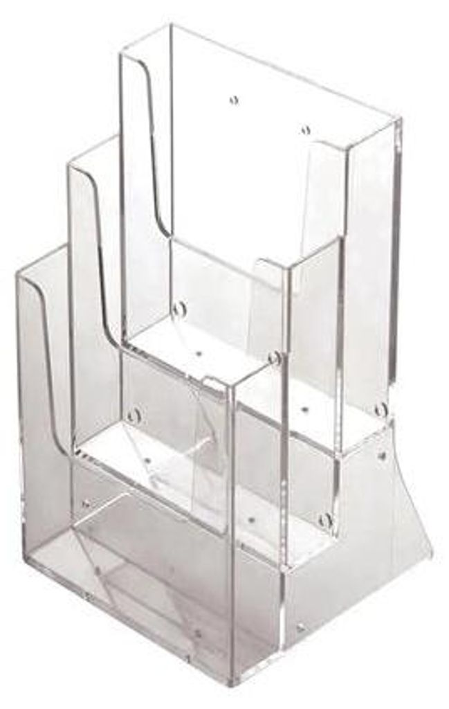 Prospektständer, transparent, A4, Tisch-/Wandmontage, 3 Fächer, COLOP RC4330X