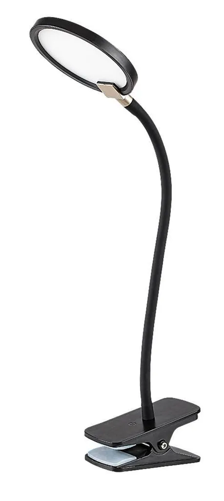 Lampe de lecture LED pour tête de lit flexible et tactile noire 7W