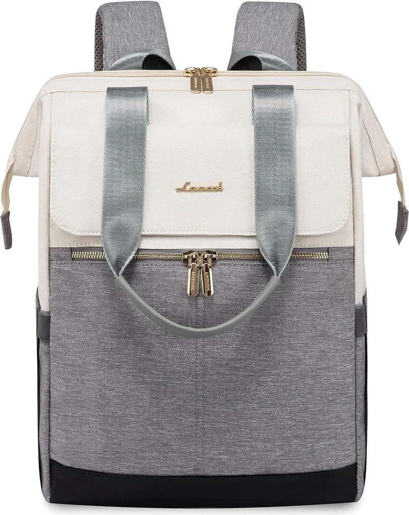 Zaino da Viaggio Donna 2 in 1 LOVEVOOK Laptop 15.6'' Grigio Idrorepellente