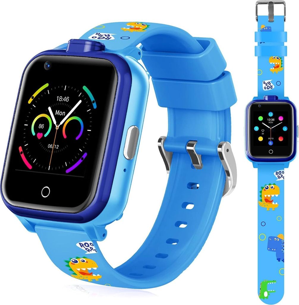Smartwatch Kinder mit GPS und Telefon 4G Smartwatch mit mehreren Funktionen Tracker Kinderuhr kann als Geschenk für Kinder geeignet verwendet werden