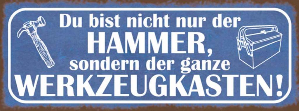 vianmo Holzschild 10x27 cm du Bist nicht nur der Hammer Dekoration