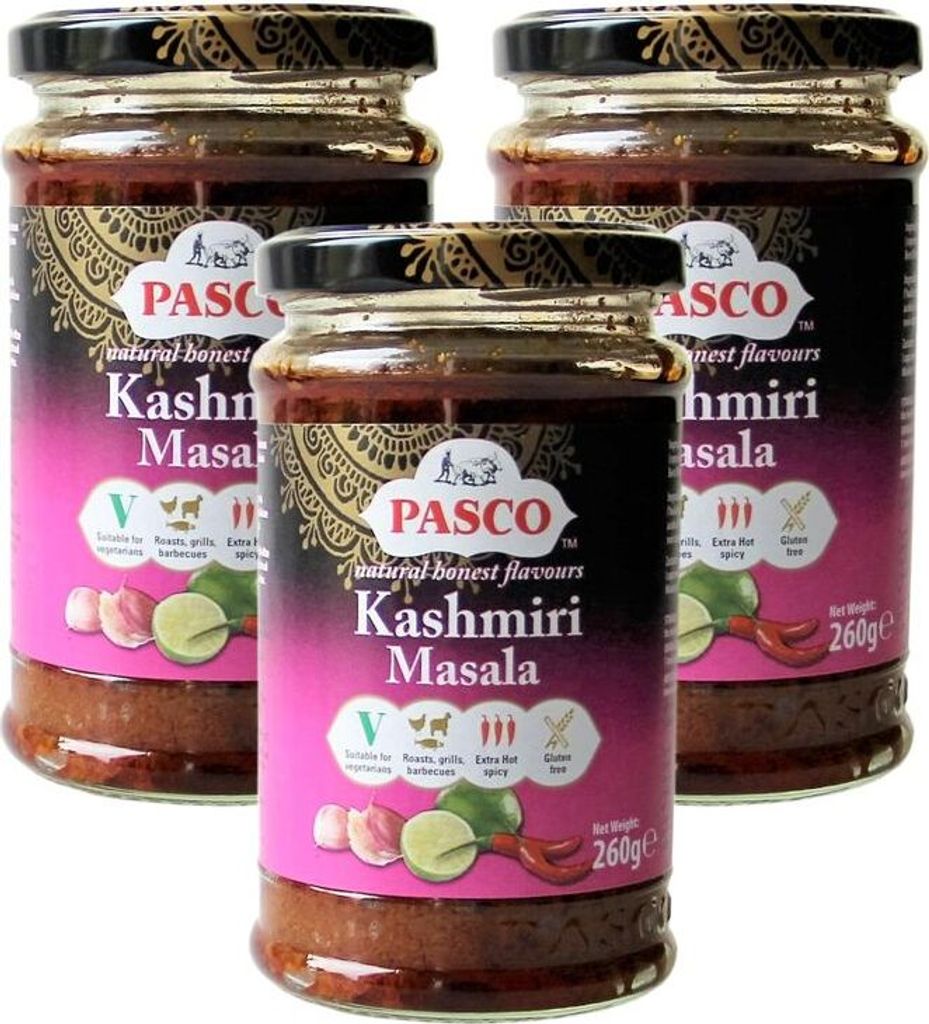 3er Pack PASCO Kashmiri Masala (3x 260g) | Extra Hot & Produktbild 