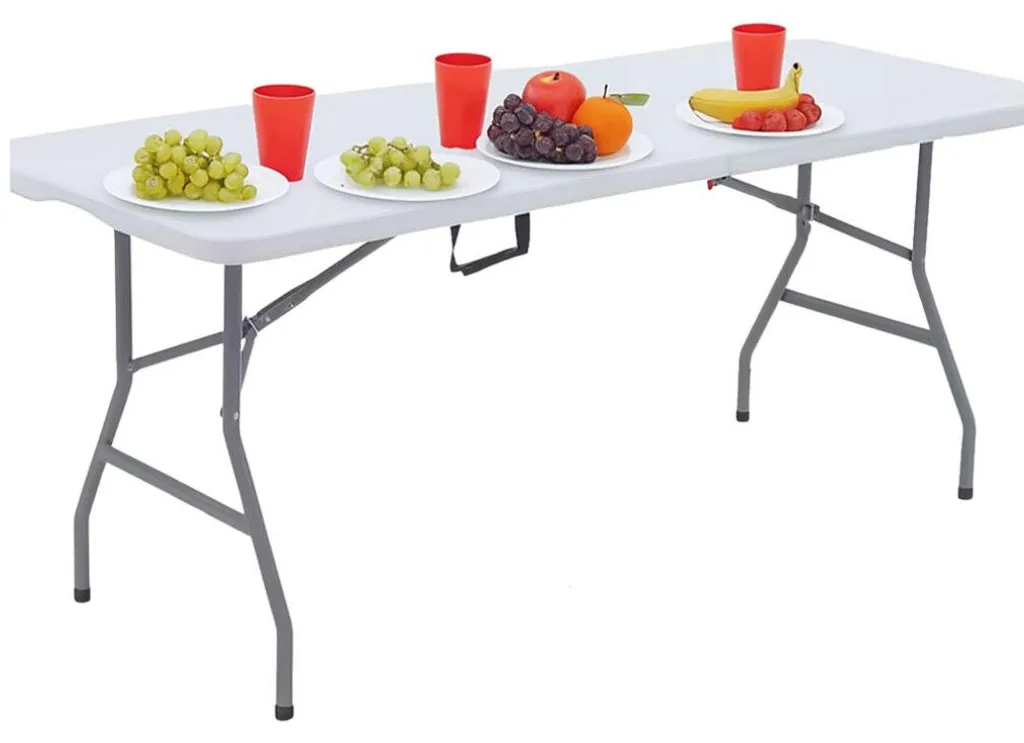 Table traiteur pliante robuste 180cm avec système de verrouillage fixe - 2