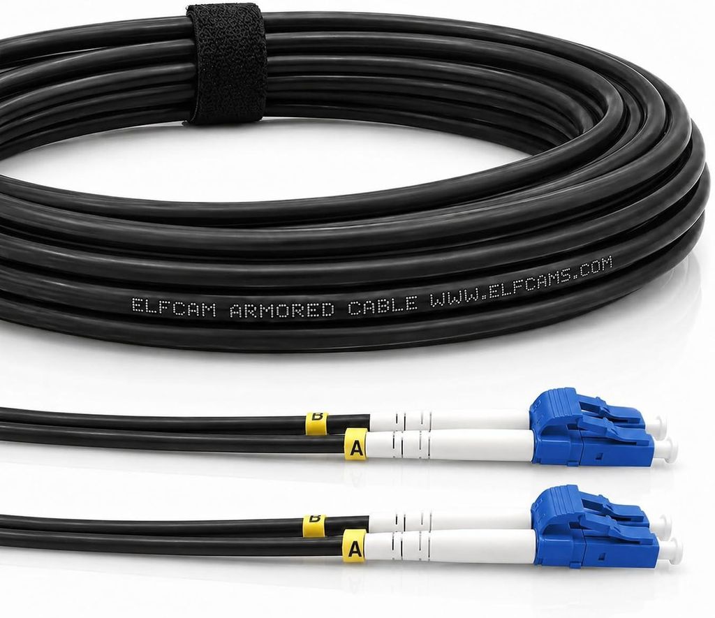 Elfcam® - 250m Gepanzerte Glasfaser-kabel LC/UPC auf LC/UPC Produktbild 
