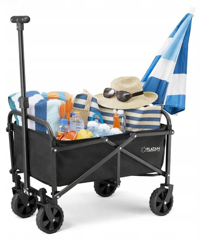 Chariot de plage pliable 60 l pour le jardin, le camping et Image du produit 