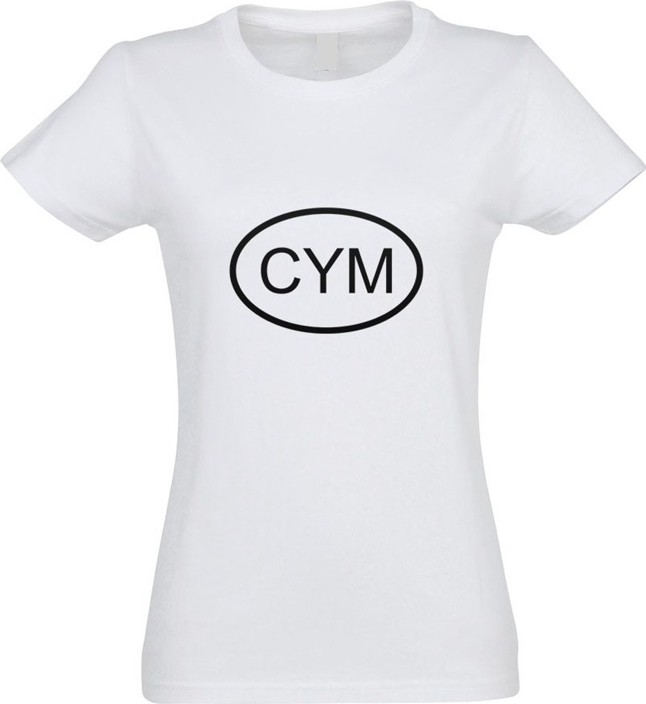 Kiwistar - T-Shirt tailliert - Damen - Weiss - Wales CYM - mit Motiv Bedruckt - Funshirt Design - Sport - Freizeit - Damen - XXL