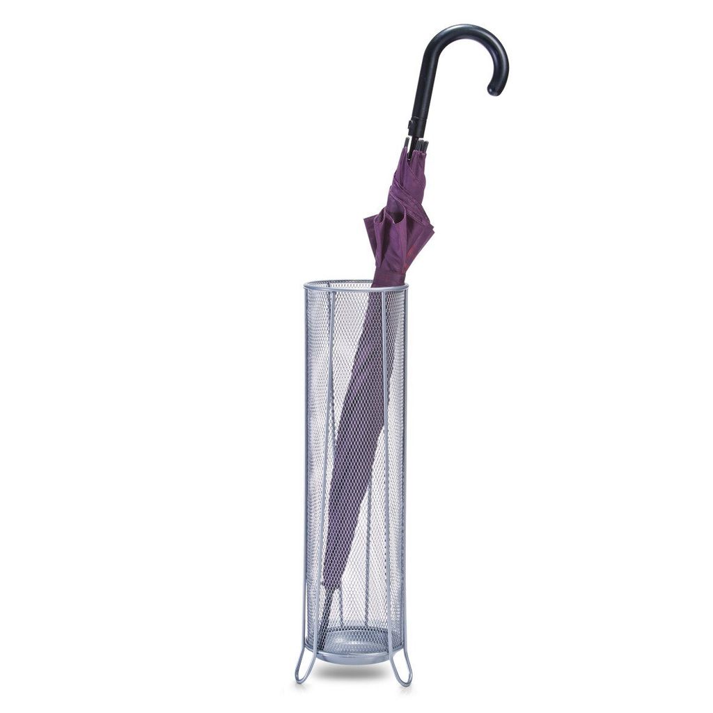 Porte-parapluie Zeller, métal, 14x53 cm, argenté Image du produit 