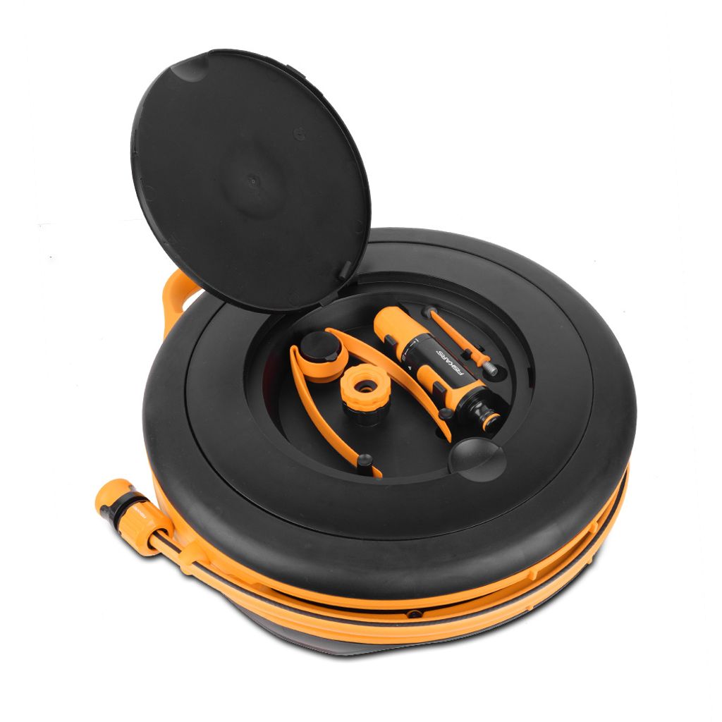 Fiskars Batterie avec tuyau S 3/8 15 M et support mural Image du produit 
