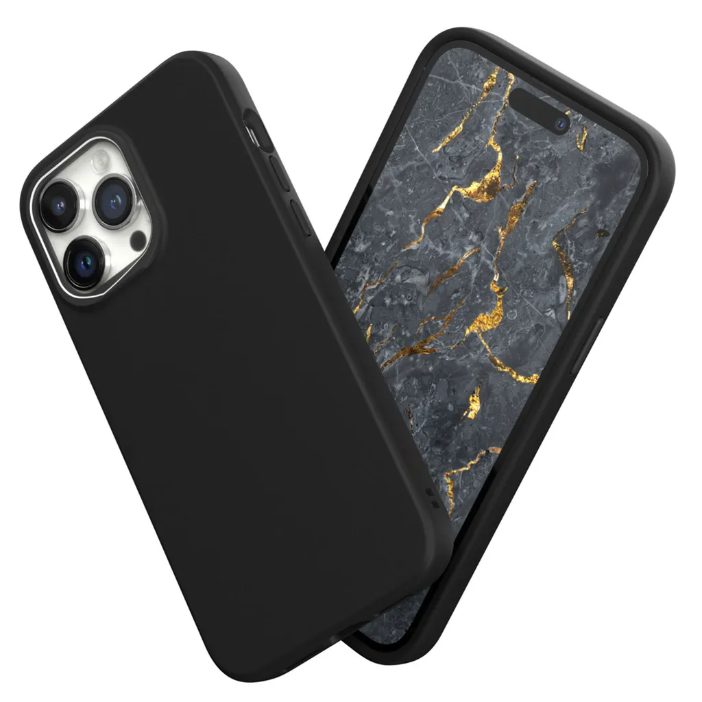 Coque Anti-Rayures iPhone 14 Pro Max RhinoShield Silicone Souple Noir