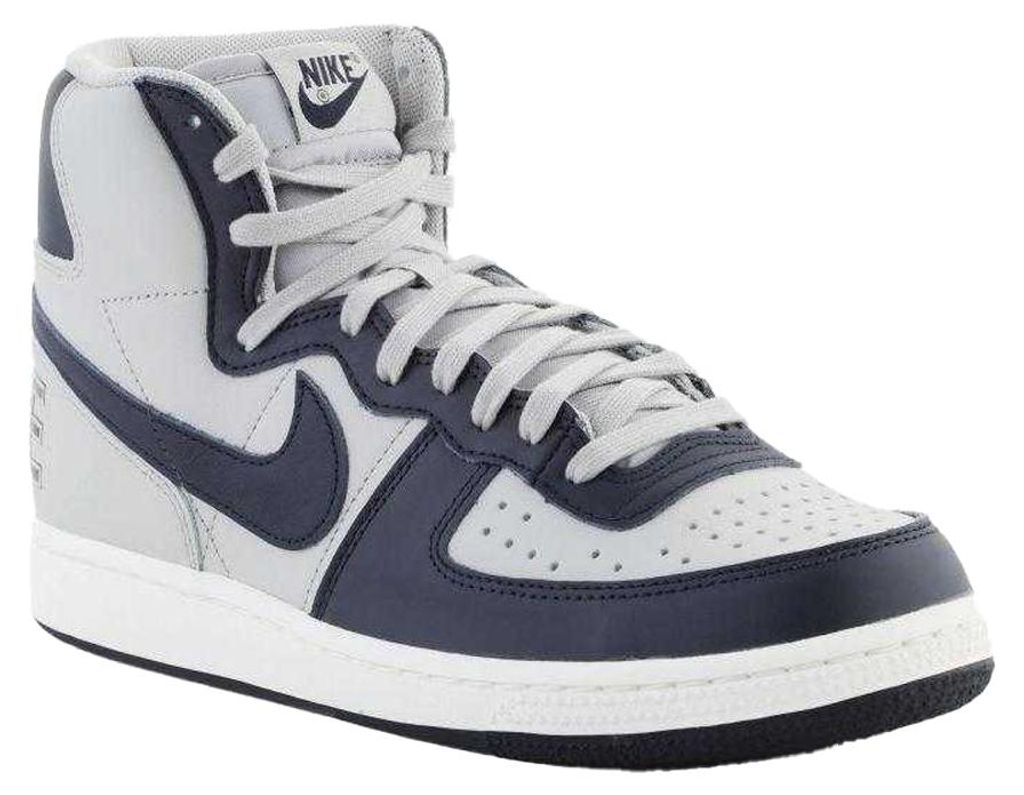 Nike - Herren High Top Turnschuhe "Terminator", Leder PP6091 (44,5 EU) (Weiß/Schwarz)