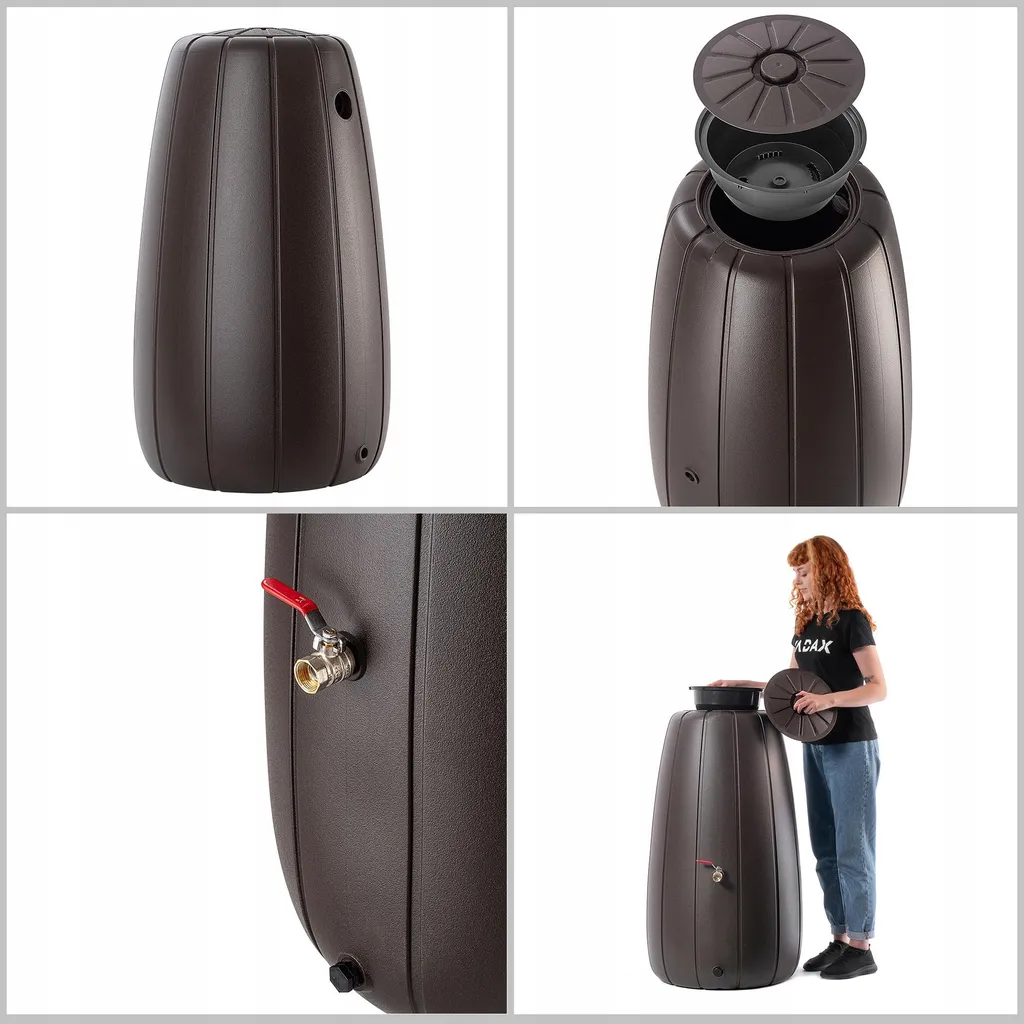 Cuve à eau de pluie 200L robuste avec robinet de tirage spécial jardin