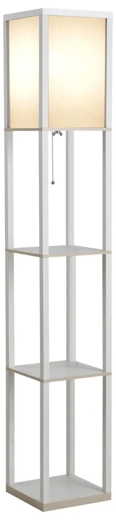 Lampe de Salon avec Rangement Vertical Blanc pour Studio et Bureau