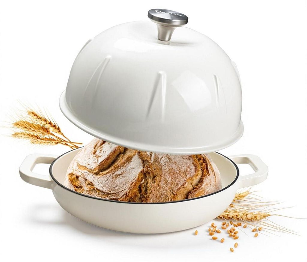 Casseruola in ghisa smaltata da 5,35 litri/25 cm, bianca, Immagine del prodotto 