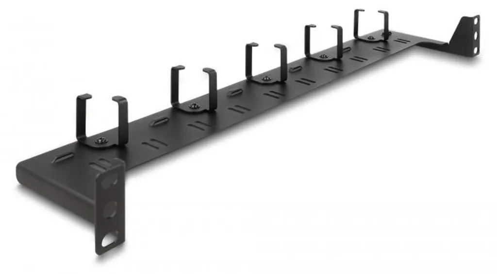 Organiseur de Câbles Horizontal 1U pour Baie de Brassage 19 Pouces Noir