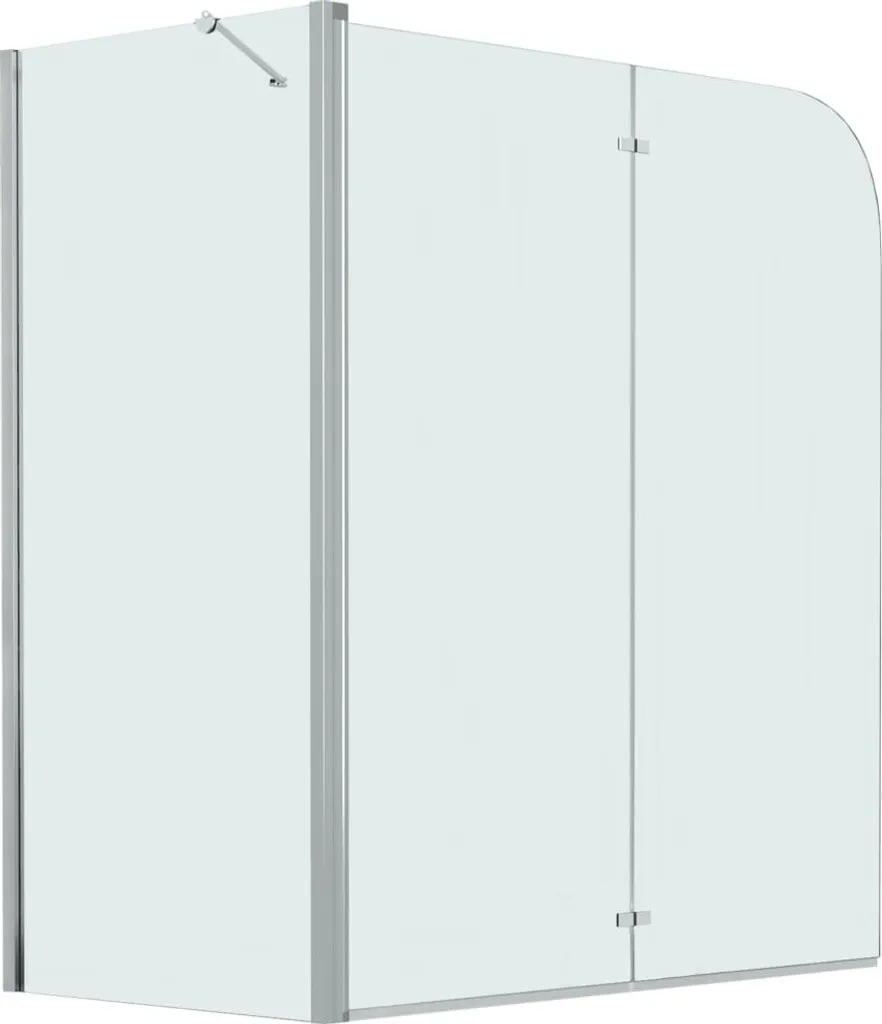 Pare-baignoire pivotant et pliable en verre trempé ESG 120x130 cm robuste