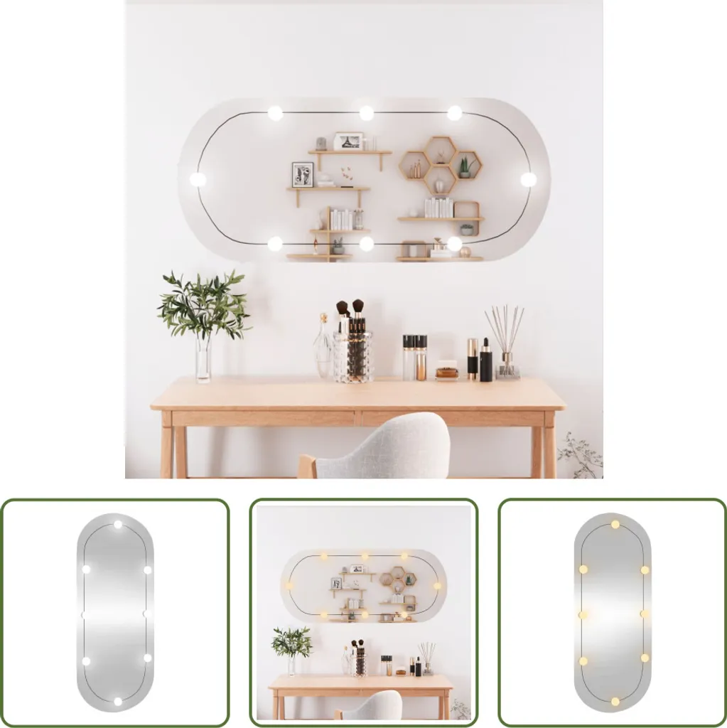 Specchio LED Ovale 45x100 | Arredo Parete Moderno The Living Store