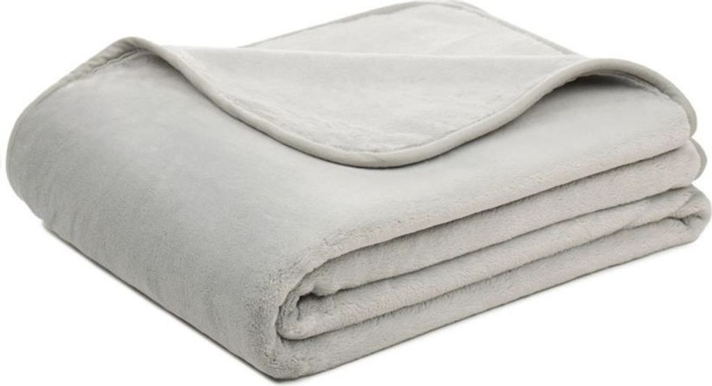 Gözze Decke Uni PET silber 150 x 200 cm