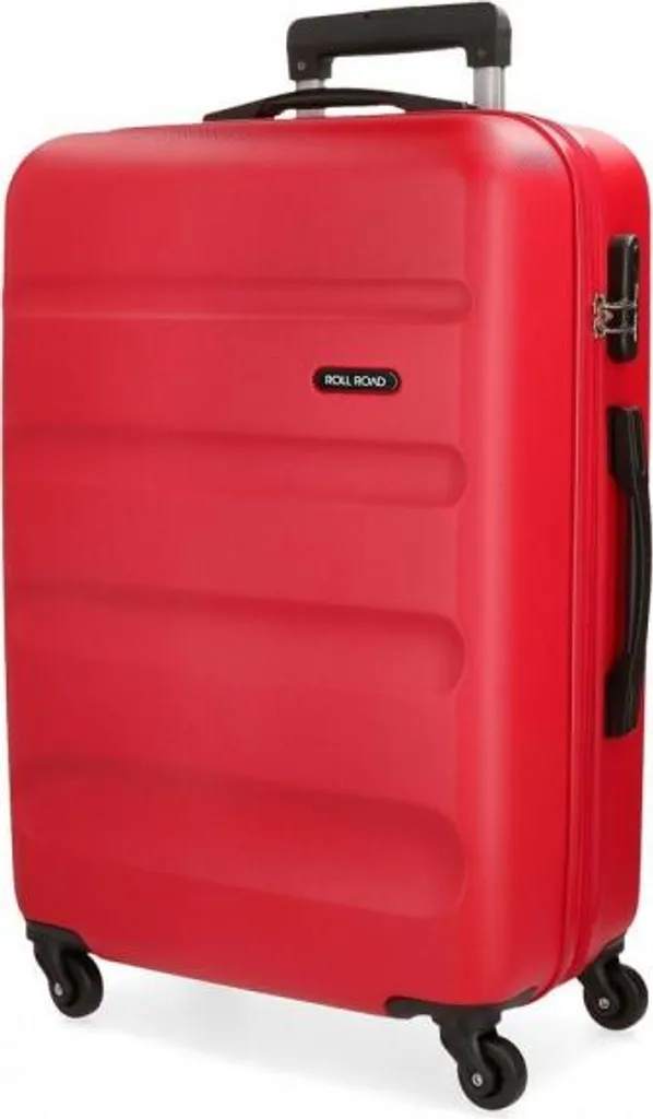 Valise de voyage rigide rouge ROLL ROAD Flex 65cm format moyen 56L