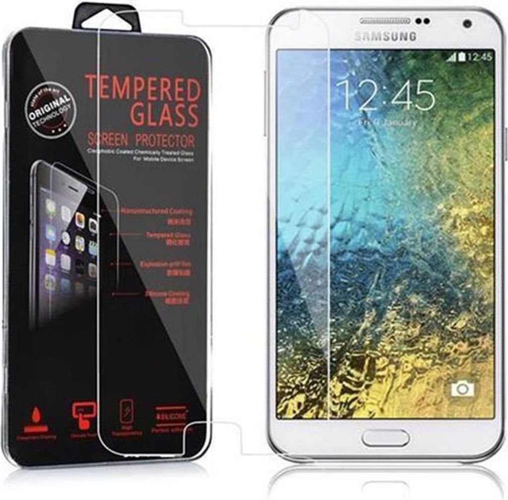 Cadorabo Panzer Folie für Samsung Galaxy E5 Schutzfolie in Transparent Gehärtetes Tempered Display-Schutzglas