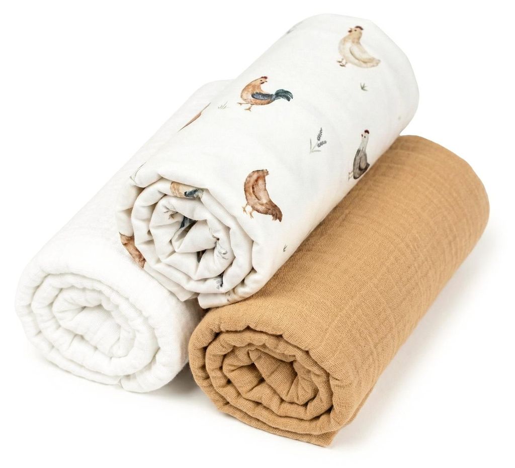 Spannbettlaken Set Gallina - 70 x 30 cm - Ecru | by SEVIRA KIDS