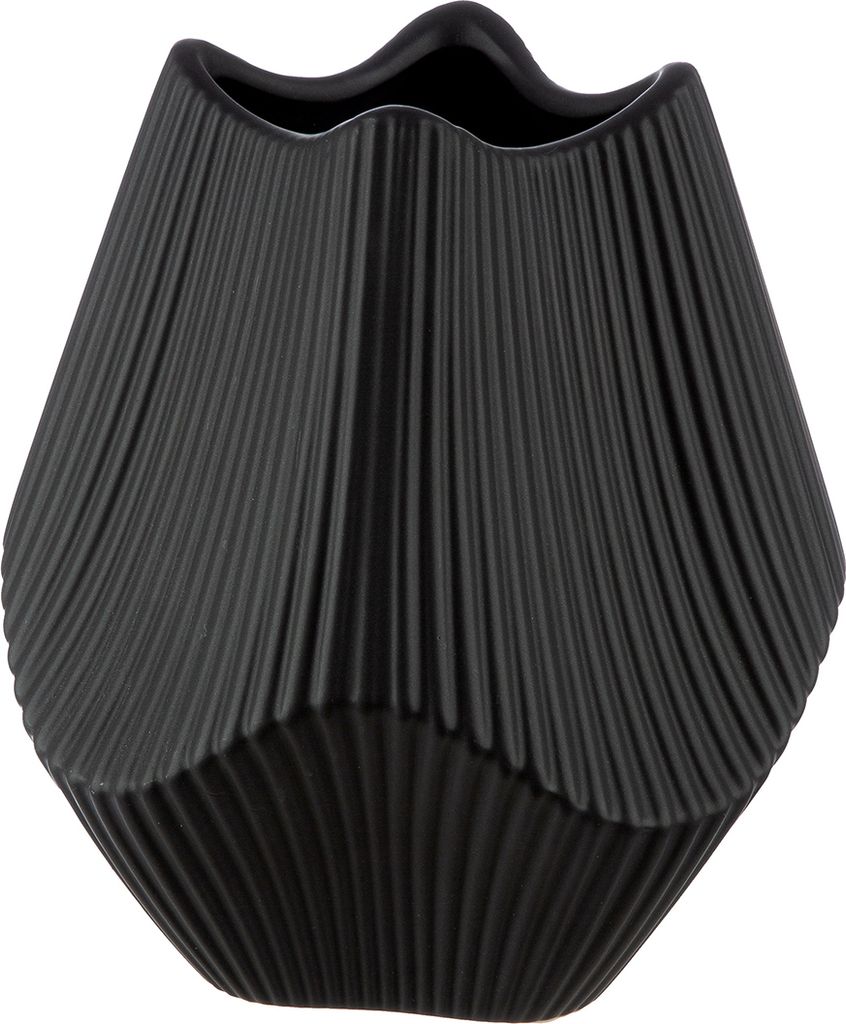 Gilde váza, lamely, keramika, čierna, VE 2, D. 15 cm, Š. 15 Obrázok produktu 