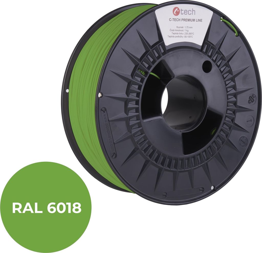 C-TECH Filament PREMIUM LINE PLA grün-gelb RAL6018