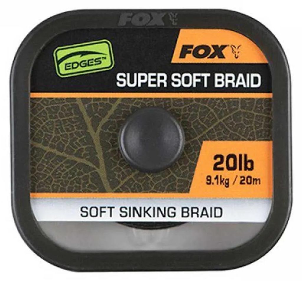 Fox Edges Naturals, superzachte gevlochten onderlijn, 20 Productafbeelding 