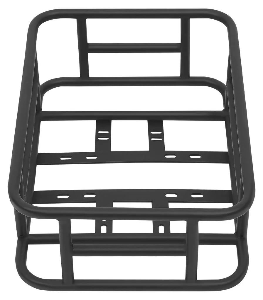 Grand panier de vélo arrière durable structure fer noir antichoc - 3