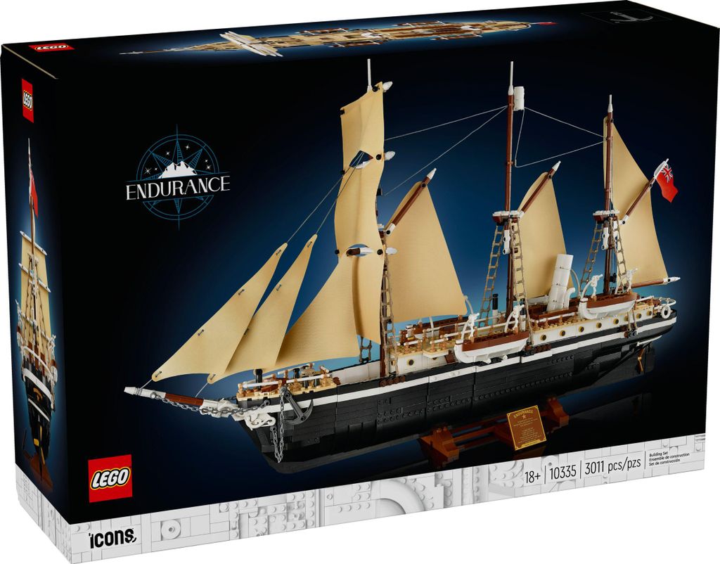 The box for a Lego set depicting the ship Endurance.