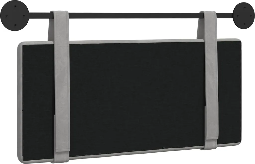 Tête de lit suspendue vidaXL velours - Support lecture gris clair