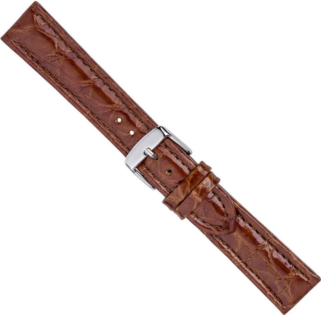Ersatzband Uhrenarmband Leder Band Braun 26578S, Stegbreite:20mm