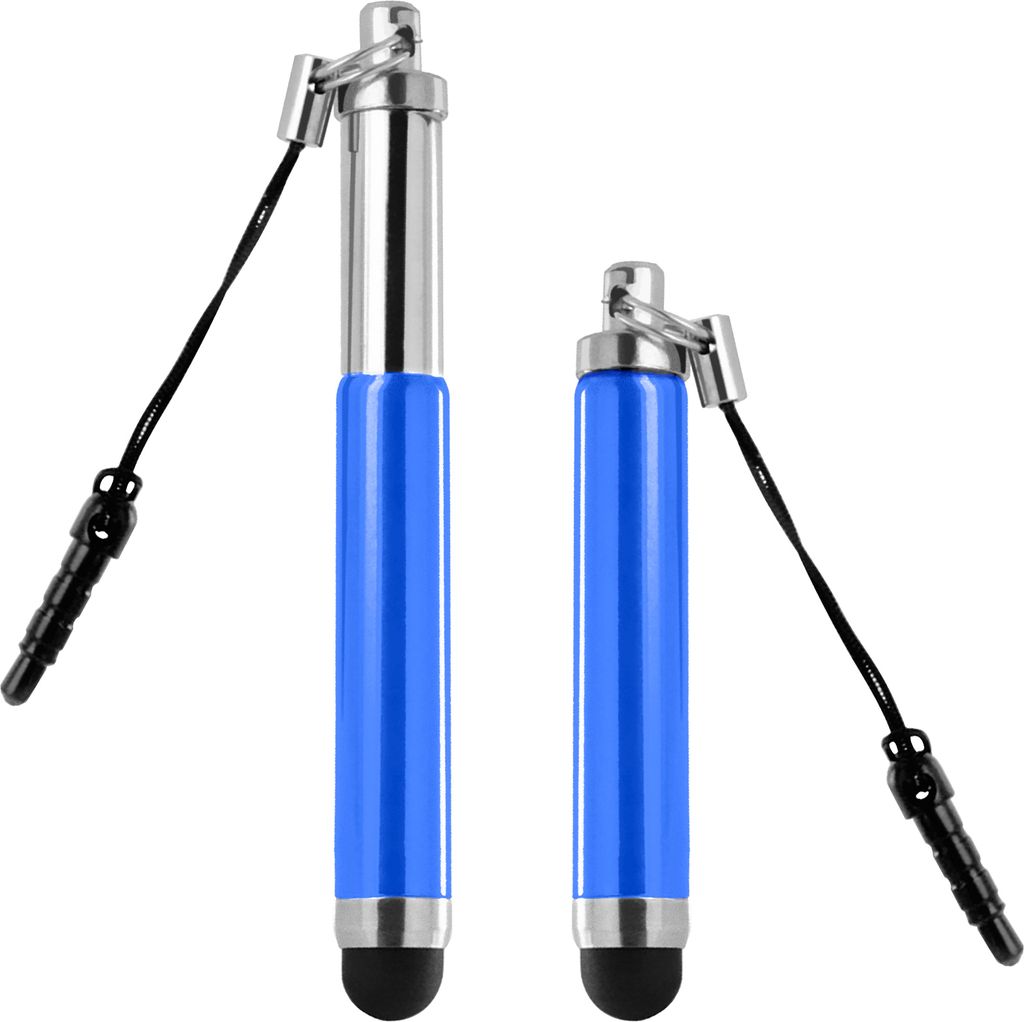 Universal ausziehbarer Touchscreen Eingabestift mit Stöpsel - Blau