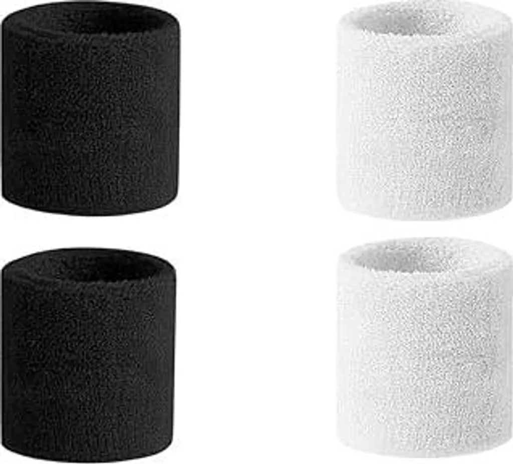 Offerta 4 Polsini Sportivi Bambini Antisudore Cotone Elastico