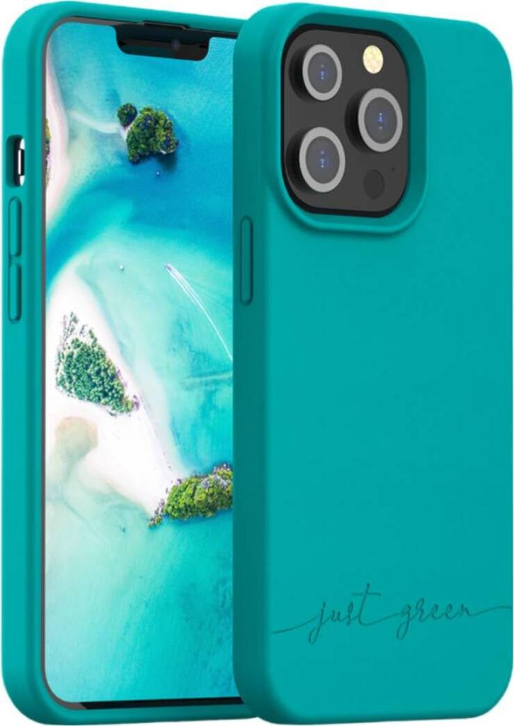 JUST GREEN, Schutzhülle für iPhone 13 Pro Natura Recycelbar, Blau