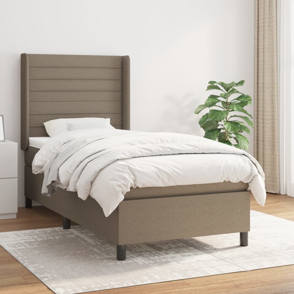 Maison Exclusive - Boxspringbett mit Matratze Taupe 80x200 cm Stoff