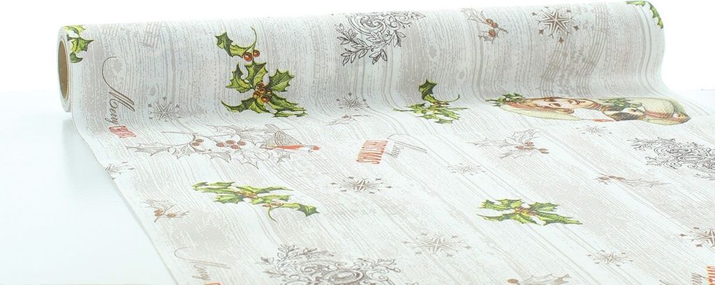 Sovie HOME Weihnachtstischläufer Puppy aus Linclass Airlaid 40 cm x 4,8 m, 1 Stück