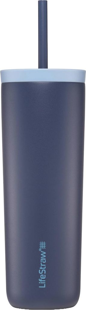 LifeStraw Go Steel Tumbler 530ml (aegean sea) Isolierter Thermobecher aus Edelstahl mit Filter (2-Stage) von LifeStraw